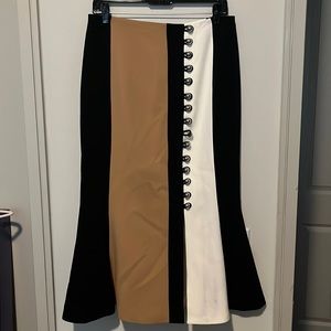 David Koma Loop Metal Ball Tea Skirt